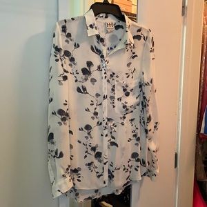 Haute Hippie Silk Floral Blouse